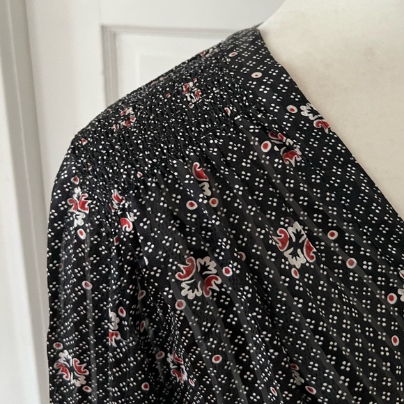 Veronica Beard | Maree Floral Bishop-Sleeve Silk Shirt - Picture 5 of 10